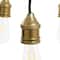 Hello Honey® Robert Stevenson Lighting Harper 19" Black and Brass 5-Light Exposed Bulb 2-Tone Metal Chandelier